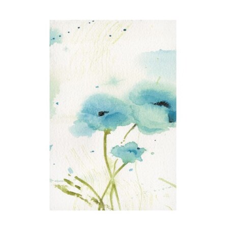 Sheila Golden 'Blue Poppies Tableau 2' Canvas Art,30x47